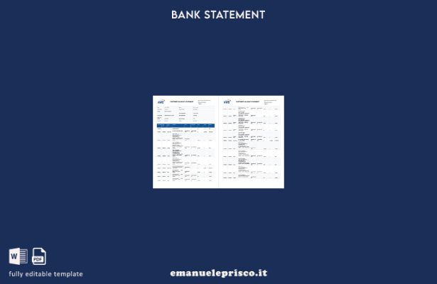 modello di pagine di parole dell'estratto conto bancario della Tanzania NMB in s